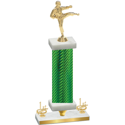 Premium Single Green Carbon Fiber First Place Karate Trophy