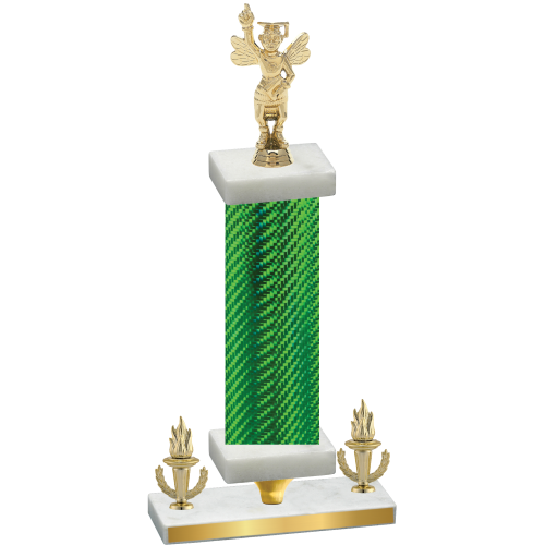 Premium Single Green Carbon Fiber Victory Academics Trophy
