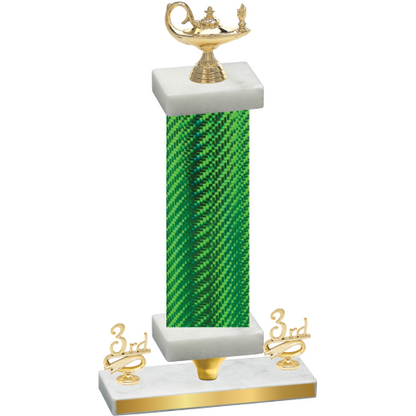 Premium Single Green Carbon Fiber Third Place Academics Trophy