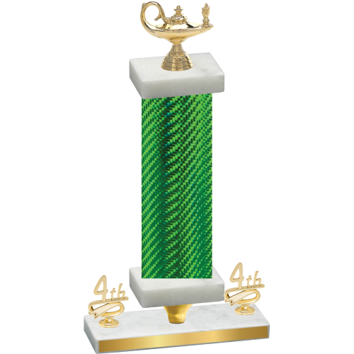 Premium Single Green Carbon Fiber Fourth Place Academics Trophy