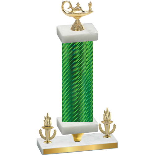 Premium Single Green Carbon Fiber Victory Academics Trophy
