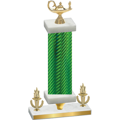 Premium Single Green Carbon Fiber Victory Academics Trophy