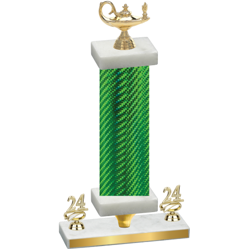 Premium Single Green Carbon Fiber Year Academics Trophy