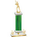 Premium Single Green Carbon Fiber Third Place Softball Trophy