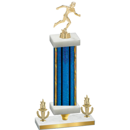 Premium Single Blue Glacier Victory Running Trophy