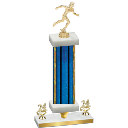 Premium Single Blue Glacier Year Running Trophy
