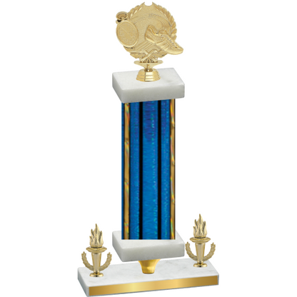 Premium Single Blue Glacier Victory Running Trophy