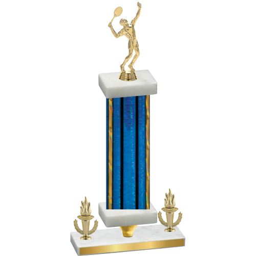 Premium Single Blue Glacier Victory Tennis Trophy