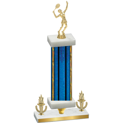Premium Single Blue Glacier Victory Tennis Trophy