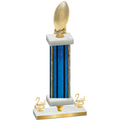 Premium Single Blue Glacier Second Place Football Trophy