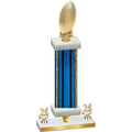 Premium Single Blue Glacier Year Football Trophy