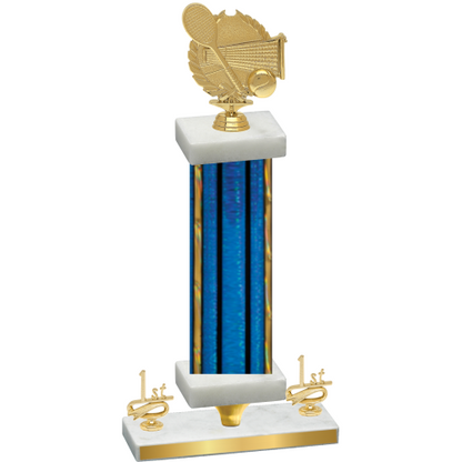 Premium Single Blue Glacier First Place Tennis Trophy