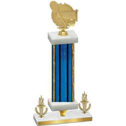 Premium Single Blue Glacier Victory Tennis Trophy