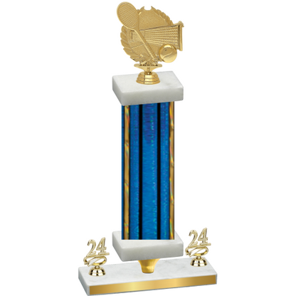 Premium Single Blue Glacier Year Tennis Trophy