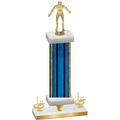 Premium Single Blue Glacier First Place Wrestling Trophy