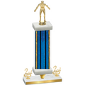 Premium Single Blue Glacier Second Place Wrestling Trophy
