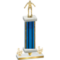 Premium Single Blue Glacier Third Place Wrestling Trophy