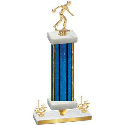 Premium Single Blue Glacier First Place Bowling Trophy