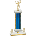 Premium Single Blue Glacier Year Volleyball Trophy