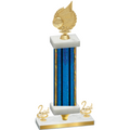 Premium Single Blue Glacier Second Place Volleyball Trophy