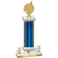 Premium Single Blue Glacier Year Volleyball Trophy
