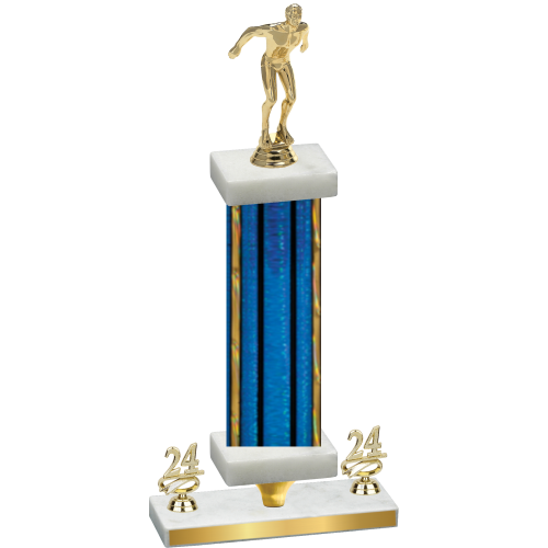 Premium Single Blue Glacier Year Swimming Trophy