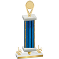 Premium Single Blue Glacier First Place Insert Trophy