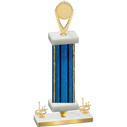 Premium Single Blue Glacier First Place Insert Trophy