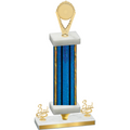 Premium Single Blue Glacier Third Place Insert Trophy