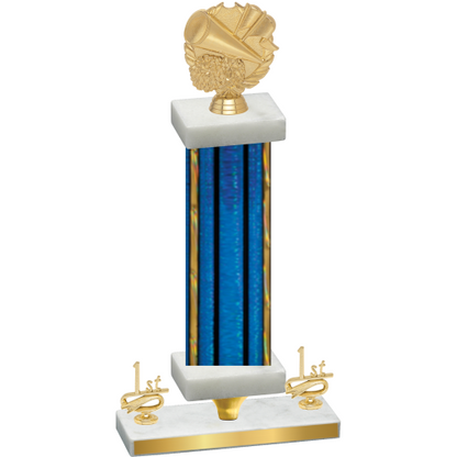 Premium Single Blue Glacier First Place Cheerleading Trophy
