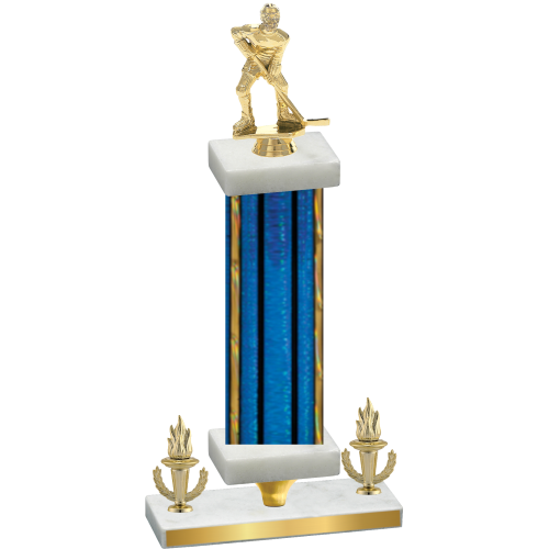 Premium Single Blue Glacier Victory Hockey Trophy