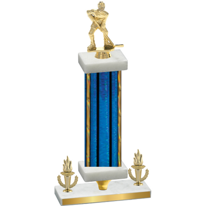 Premium Single Blue Glacier Victory Hockey Trophy
