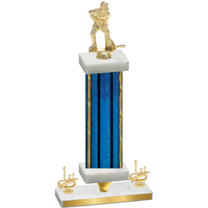 Premium Single Blue Glacier First Place Hockey Trophy