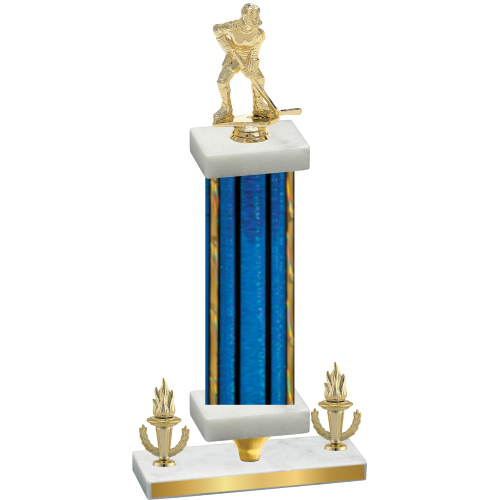 Premium Single Blue Glacier Victory Hockey Trophy