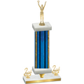 Premium Single Blue Glacier Second Place Victory Trophy