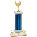 Premium Single Blue Glacier Second Place Victory Trophy