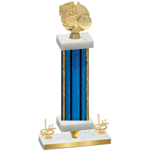 Premium Single Blue Glacier First Place Basketball Trophy