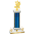 Premium Single Blue Glacier First Place Pickleball Trophy