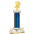 Premium Single Blue Glacier Fourth Place Pickleball Trophy