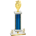 Premium Single Blue Glacier Year Pickleball Trophy