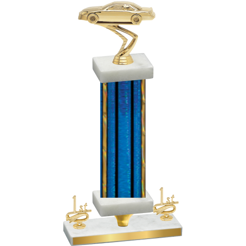 Premium Single Blue Glacier First Place Cars Trophy