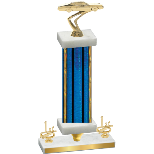 Premium Single Blue Glacier First Place Cars Trophy