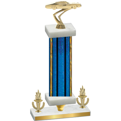 Premium Single Blue Glacier Victory Cars Trophy