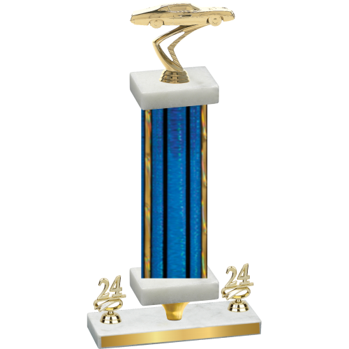Premium Single Blue Glacier Year Cars Trophy
