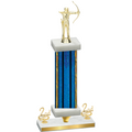 Premium Single Blue Glacier Second Place Archery Trophy