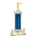 Premium Single Blue Glacier Year Archery Trophy