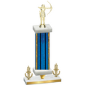 Premium Single Blue Glacier Victory Archery Trophy