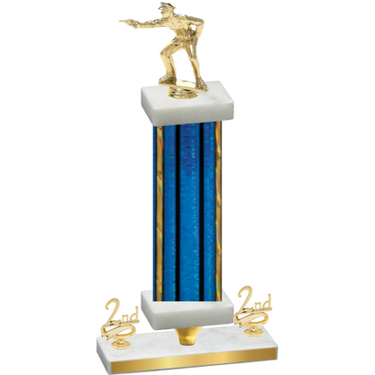 Premium Single Blue Glacier Second Place Shooter Trophy