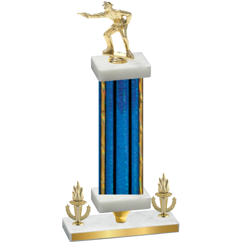Premium Single Blue Glacier Victory Shooter Trophy