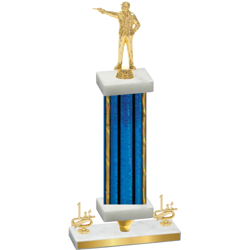Premium Single Blue Glacier First Place Shooter Trophy